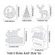 Gorgecraftクリスマステーマ炭素鋼切断ダイステンシル  DIYスクラップブッキング/フォトアルバム用  装飾的なエンボス印刷紙のカード  マットプラチナカラー  6.4x6x0.09cm  5個/セット DIY-GF0003-27-2