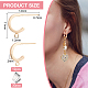 BENECREAT 12PCS Gold Plated Brass Earring Fittings KK-BC0010-70-2