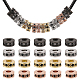 Chgcraft 16 pièces 8 couleurs perles d'espacement en laiton plat rond avec strass pour collier bracelet fabrication de bijoux KK-CA0002-49-1