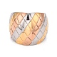 Placage ionique (ip) 304 anneau épais en acier inoxydable à motif losange pour hommes femmes RJEW-B040-10-2