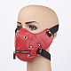 Punk Rock Style PU Leather Mouth Cover AJEW-D038-01-1
