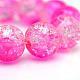 Chapelets de perles en verre craquelé peint CCG-S001-6mm-M-4