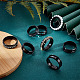 Unicraftale 10 pz anello con nucleo vuoto in canna di fucile misura 10 anello per dito scanalato in acciaio inossidabile per intarsio anelli vuoti rotondi con sacchetti di velluto per la creazione di gioielli 20 mm STAS-UN0039-22D-2