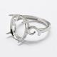925 Sterling Silver Finger Ring Components STER-F027-63P-3
