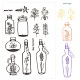 Прозрачные штампы для бутылок с растениями Globleland DIY-WH0167-56X-1