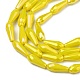 Chapelets de perles en verre opaque électrolytique EGLA-L015-FR-B22-01-2