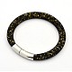 Bracelets de strass mailles de perles en plastique X-BJEW-N252-04A-1