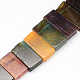 Dyed Rectangle Natural Agate Bead Strands G-Q940-02B-1