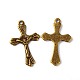 Antique Bronze Tone Tibetan Style Crucifix Cross Pendants X-MLF0922Y-NF-1