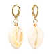 Boucles d'oreilles pendantes en perles de cauri naturel pour fille femme EJEW-JE04641-01-1