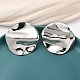 Плоские круглые серьги-гвоздики из нержавеющей стали 304 EJEW-K268-56P-2