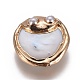 Perlas naturales abalorios de agua dulce cultivadas PEAR-L028-05G-2