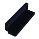 ベルベットジュエリーネックレスボックス  ネックレスのギフトケース  長方形  ミッドナイトブルー  22x5.5x3cm CON-YW0001-58-3