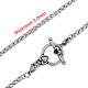 316 Stainless Steel Wheat Chain Necklaces NJEW-M176-20-B-1