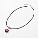 Heart Tibetan Style Alloy Enamel Pendant Necklaces NJEW-F197-28-1