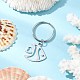 Брелки из нержавеющей стали 304 с тематикой океана KEYC-JKC01213-02-1