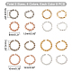 DICOSMETIC 64pcs 2 Sizes 5mm/7mm 4 Colors Twisted Jewelry Connecting Rings Stainless Steel Open Jump Rings Circle Chainmaille Rings for Jewelry Making STAS-DC0003-55-2