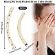 CREATCABIN 1 Box 40 Pcs 18K Gold Plated Curved Tube Bead Fish Scale Noodle Tube Bead Long Curved Brass Tube Spacer Connector Bulk for Jewelry Making Charms Bracelets Necklaces Accessories 20mm KK-CN0002-19-2