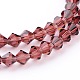 Faceted Bicone Imitation Austrian Crystal Glass Bead Strands G-PH0007-11-4mm-2