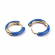 Двухцветные массивные серьги-кольца из нержавеющей стали 304 цвета с эмалью для женщин EJEW-C043-11-G-4