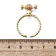 Латунные эмалевые открытые манжеты для женщин RJEW-F179-08G-01-3