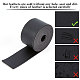 GORGECRAFT Black Leather Strap 2m x 37.5mm Double-Sided Lychee Pattern Flat Leather Cord 1.8mm Thick Imitation Leather Strip for DIY Craft Projects Pet Collars Belts Jewelry Making Wrapping Threads LC-WH0010-01B-01-4