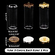 PandaHall Elite 6Sets 3 Colors Transparent Glass Bottle Pendants GLAA-PH0002-37-2