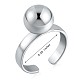 Кольцо-манжета с круглым шариком и родиевым покрытием для женщин JR910A-3