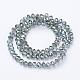 Electroplate Glass Beads Strands EGLA-D020-6x4mm-45-3