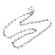 Ожерелья из нержавеющей стали 304 с плоскими пайетками для женщин с защитой от потускнения NJEW-K255-28P-4