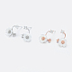 Accessoires de clous d'oreilles en 925 argent sterling avec micro pavé zircone cubique STER-F043-014-1