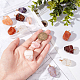 FINGERINSPIRE 12 Pcs Irregular Natural Gemstone Pendant Gold Plated Wire Wrapped Pendants Amethyst Quartz Green Red Aventurine Tiger Eye Pendants Healing Crystal Stone Charms for Jewelry Making FIND-FG0001-60-3