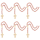 Collana di perle di rosario acrilico NJEW-PH01476-6