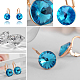 Real Rose Gold Plated Fashion Tin Alloy Austrian Crystal Leverback Earrings EJEW-AA00057-48-4