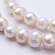 Fili di perle di perle d'acqua dolce coltivate naturali PEAR-F004-55-3
