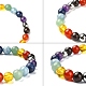 Chakra pierres précieuses perles bracelets extensibles BJEW-JB02301-4