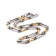 Chapado al vacío 304 collar de cadenas de eslabones ovalados de acero inoxidable STAS-E160-15GP-1