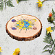 CREATCABIN Celestial Sun Moon and Stars Natural Round Wood Slices 4.3 Inch Rustic Undrilled Wooden Centrepiece Circular Tree Trunk Discs Log Coaster Decor Holiday Ornaments for Home Living Room AJEW-WH0363-004-6