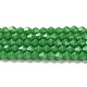 Hebras opacas de perlas de vidrio de imitación de jade de color sólido GLAA-F029-P4mm-08-1