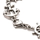 304 bracelet en acier inoxydable avec chaîne à maillons d'ancre et de barre en forme de tête de mort BJEW-E094-15AS-3