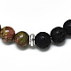 Natural Unakite Beads Stretch Bracelets BJEW-R309-02-A09-2