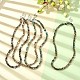 Sparkling Glass Beaded Necklace with 304 Stainless Steel Clasps NJEW-JN04401-2