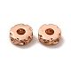 Perles de placage en laiton avec zircone cubique de micro pave KK-C010-15-3