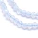 Natürlichen blauen Spitze Achat Perlen Stränge G-E411-12-2mm-3