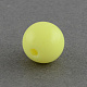 Abalorios de la bola de acrílico bubblegum grueso sólidos SACR-R835-14mm-03-2