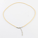 2mm Faux Suede Cord Necklace Making with Iron Chains & Lobster Claw Clasps NCOR-R029-10-2