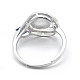 925 Sterling Silver Finger Ring Components STER-E060-53P-4