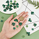 SUNNYCLUE 1 Box 40Pcs 8 Style Four Leaf Clover Charm St. Patrick's Day Enamel Lucky 4 Leaf Clover Charms Hat Irish Shamrock Green Charms for jewellry Making Charms Good Luck Earrings Craft Supplies ENAM-SC0002-87-3