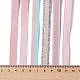 18 ヤード 6 スタイルのポリエステル リボン  DIY手作りクラフト用  髪のちょう結びとギフトの装飾  ピンクのカラーパレット  ラベンダー  3/8~1/2インチ（9~12mm）  約3ヤード/スタイル SRIB-Q022-D08-2