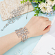 Fingerinspire 2pcs bracelet à maillons en cristal avec strass et fleurs BJEW-FG0001-02-3